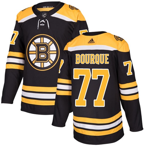 Adidas Boston Bruins 77 Ray Bourque Black Home Authentic Youth Stitched NHL Jersey